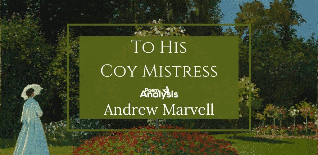 to his coy mistress poem analysis essay pdf